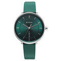Titan Green Dial Leather Strap Analog with Day and Date Watch for Women