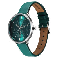Titan Green Dial Leather Strap Analog with Day and Date Watch for Women