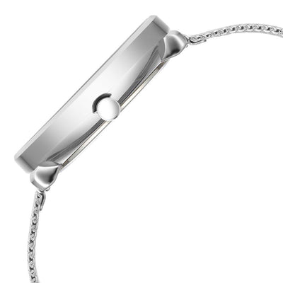 Titan Mother Of Pearl Dial Silver Stainless Steel Strap Analog with Day and Date Watch for Women