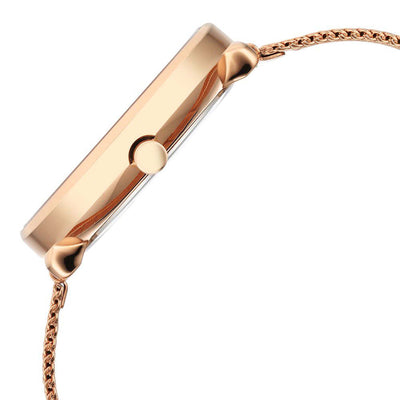 Titan Mother Of Pearl Dial Rose Gold Stainless Steel Strap Analog with Day and Date Watch for Women