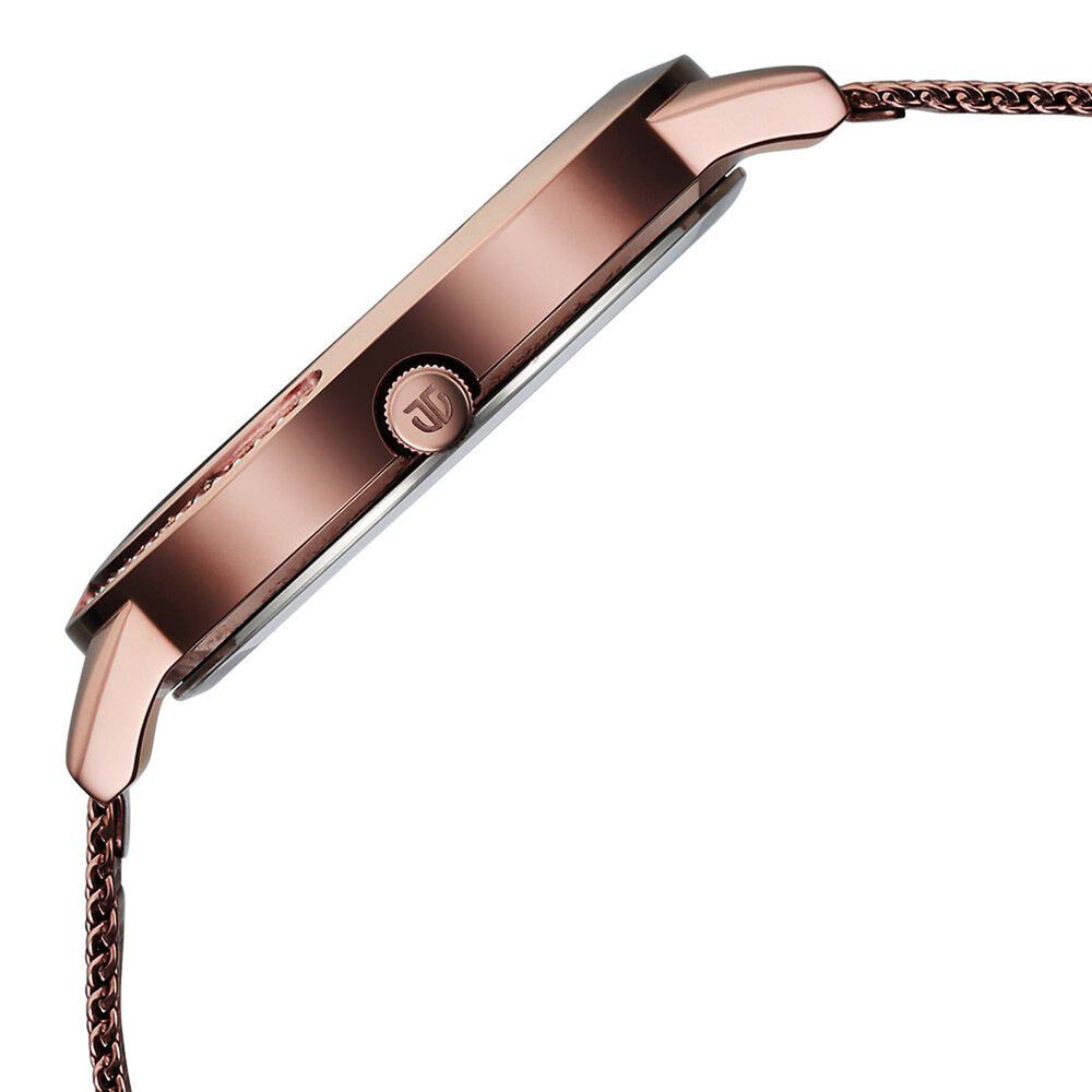 Titan Fashion Brown Dial Stainless Steel Strap Analog Watch For Women