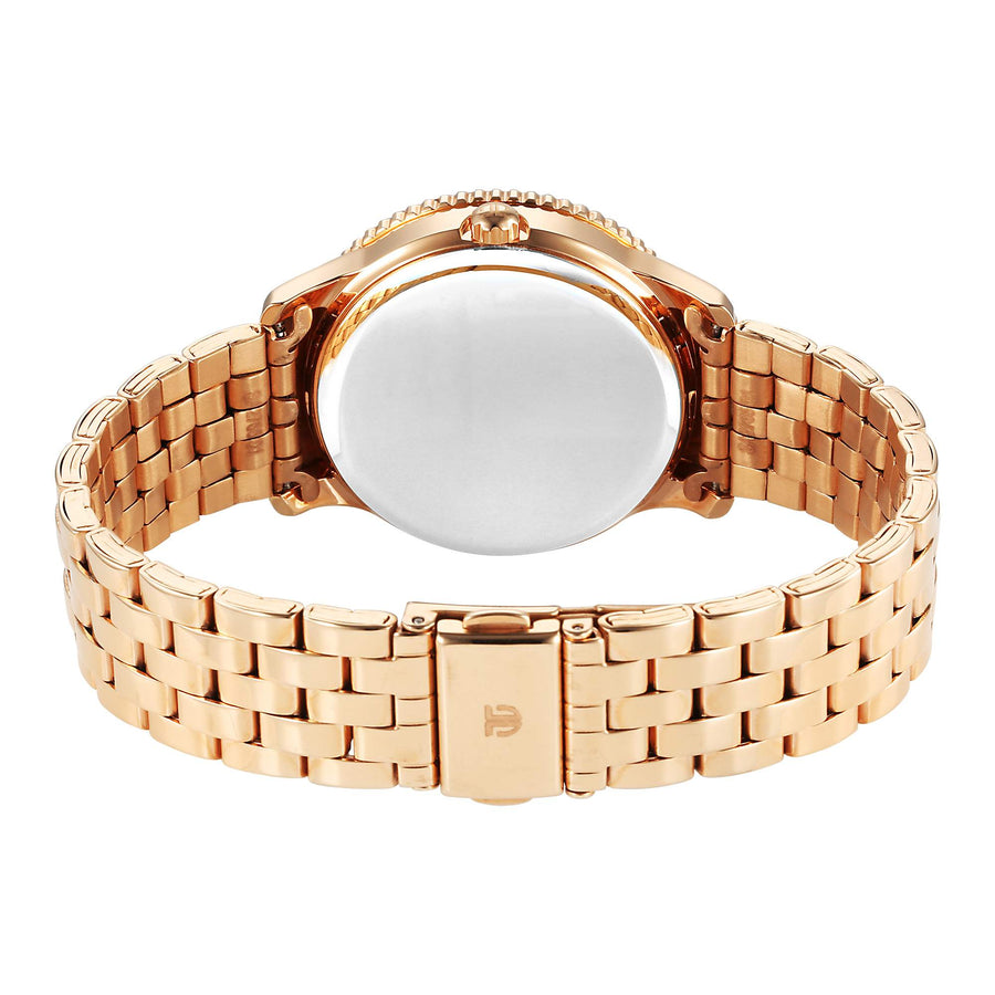 Titan Purple Sports Fashion Stainless Steel Rose Gold Round Shape for Women