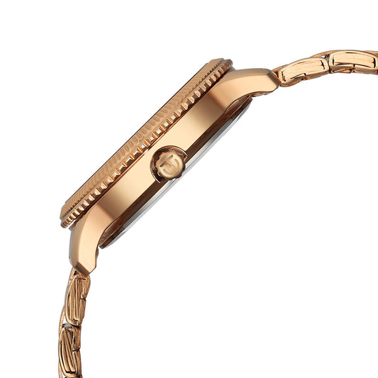 Titan Purple Sports Fashion Stainless Steel Rose Gold Round for Women