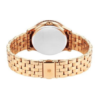 Titan Purple Sports Fashion Stainless Steel Rose Gold Round for Women