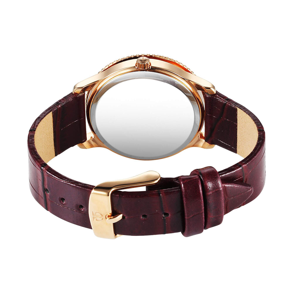 Titan Purple Sports Fashion Stainless Steel Maroon Round