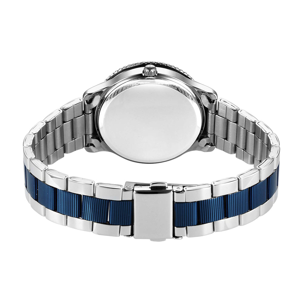 Titan Fashion Blue Dial Two Toned Stainless Steel Strap Analog Watch For Women