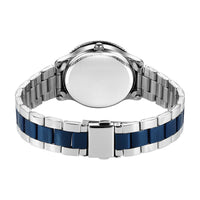 Titan Fashion Blue Dial Two Toned Stainless Steel Strap Analog Watch For Women