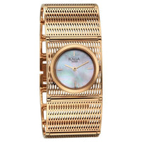 Titan Raga White Mother Of Pearl Rectangular Dial Rose Gold Stainless Steel Strap Analog Watch for Women