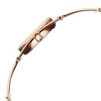 Titan Raga White Mother Of Pearl Rectangular Dial Rose Gold Stainless Steel Strap Analog Watch for Women