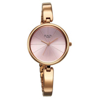 Titan Raga Showstopper Pink Dial Rose Gold Metal Strap Analog Watch for Women