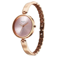 Titan Raga Showstopper Pink Dial Rose Gold Metal Strap Analog Watch for Women