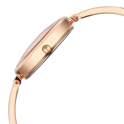 Titan Raga Showstopper Pink Dial Rose Gold Metal Strap Analog Watch for Women