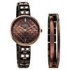 Titan Raga Brown Dial Metal Strap Analog Quartz Watch for Women