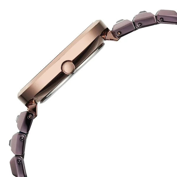 Titan Raga Brown Dial Metal Strap Analog Quartz Watch for Women