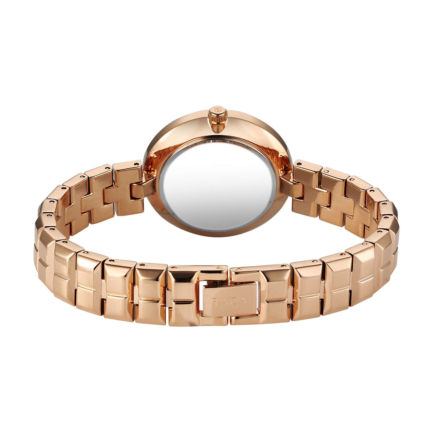 Titan Raga Rose Gold Dial Metal Strap Analog Watch for Women