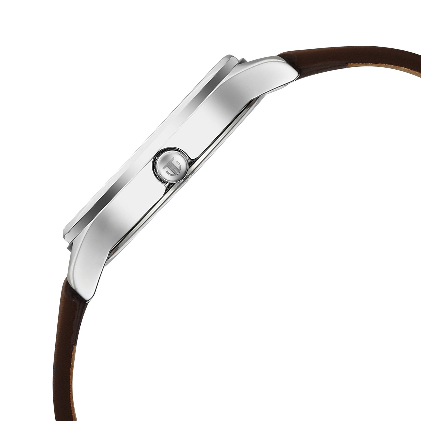 Titan Workwear Pink Dial Brown Leather Strap Analog Watch for Women