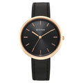 Titan Workwear Black Dial Leather Strap Analog Watch For Women