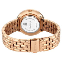 Titan Workwear Purple Dial Rose Gold Metal Strap Analog with Date Watch for Women