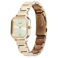 Titan Workwear Champagne Dial Rose Gold Metal Strap Analog Watch For Women
