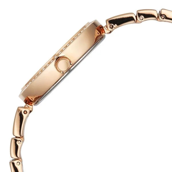 Titan Raga Mother of Pearl Dial Rose Gold Metal Strap Analog Watch For Women