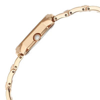 Titan Raga Mother Of Pearl Shaped Dial Rose Gold Metal Strap Analog with Date Watch for Women