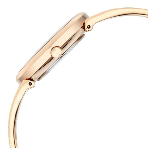 Titan Raga Mother of Pearl Dial Rose Gold Metal Strap Analog Watch for Women