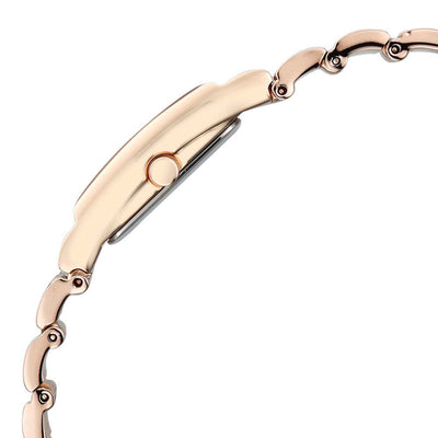 Titan Raga Multicoloured Shaped Dial Rose Gold Metal Strap Analog Watch For Women