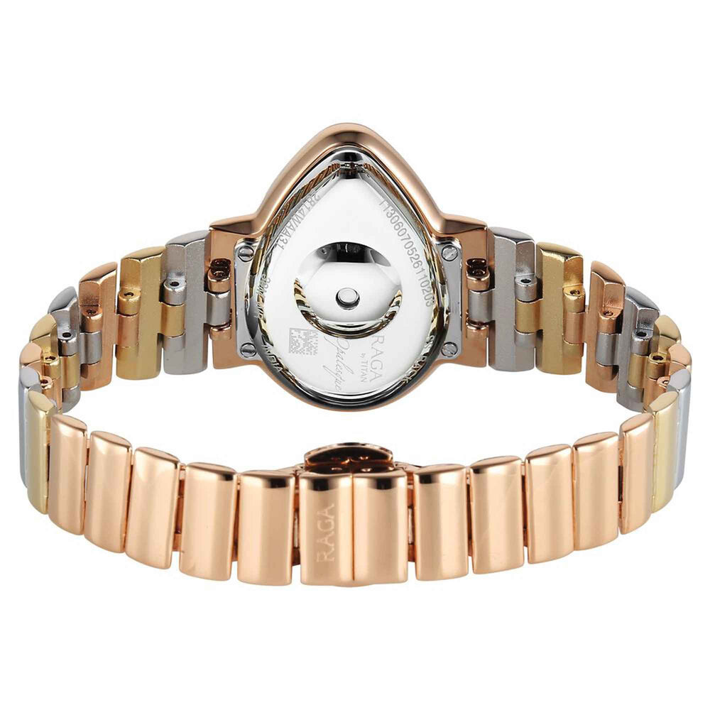 Titan Raga Multicoloured Shaped Dial Metal Strap Analog Watch For Women