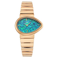 Titan Raga Multicoloured Shaped Dial Rose Gold Metal Strap Analog Watch For Women