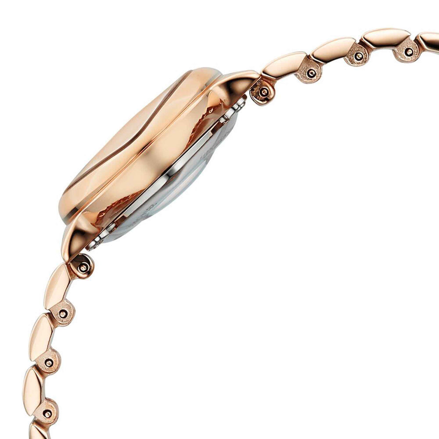 Titan Raga Multicoloured Shaped Dial Rose Gold Metal Strap Analog Watch For Women