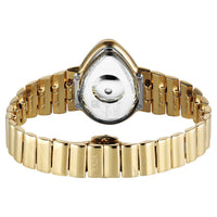 Titan Raga White Shaped Studded Dial Gold Metal Strap Analog Watch For Women