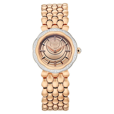 Titan Raga Rose Gold Dial Stainless Steel Strap Analog Watch for Women