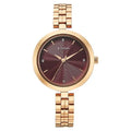 Titan Maroon Dial Rose Gold Stainless Steel Strap Analog Watch for Women