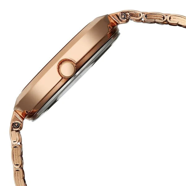 Titan Maroon Dial Rose Gold Stainless Steel Strap Analog Watch for Women
