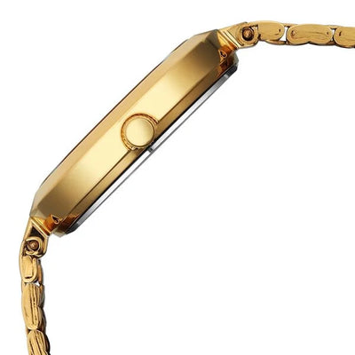 Titan Silver Dial Gold Stainless Steel Strap Analog Watch for Women