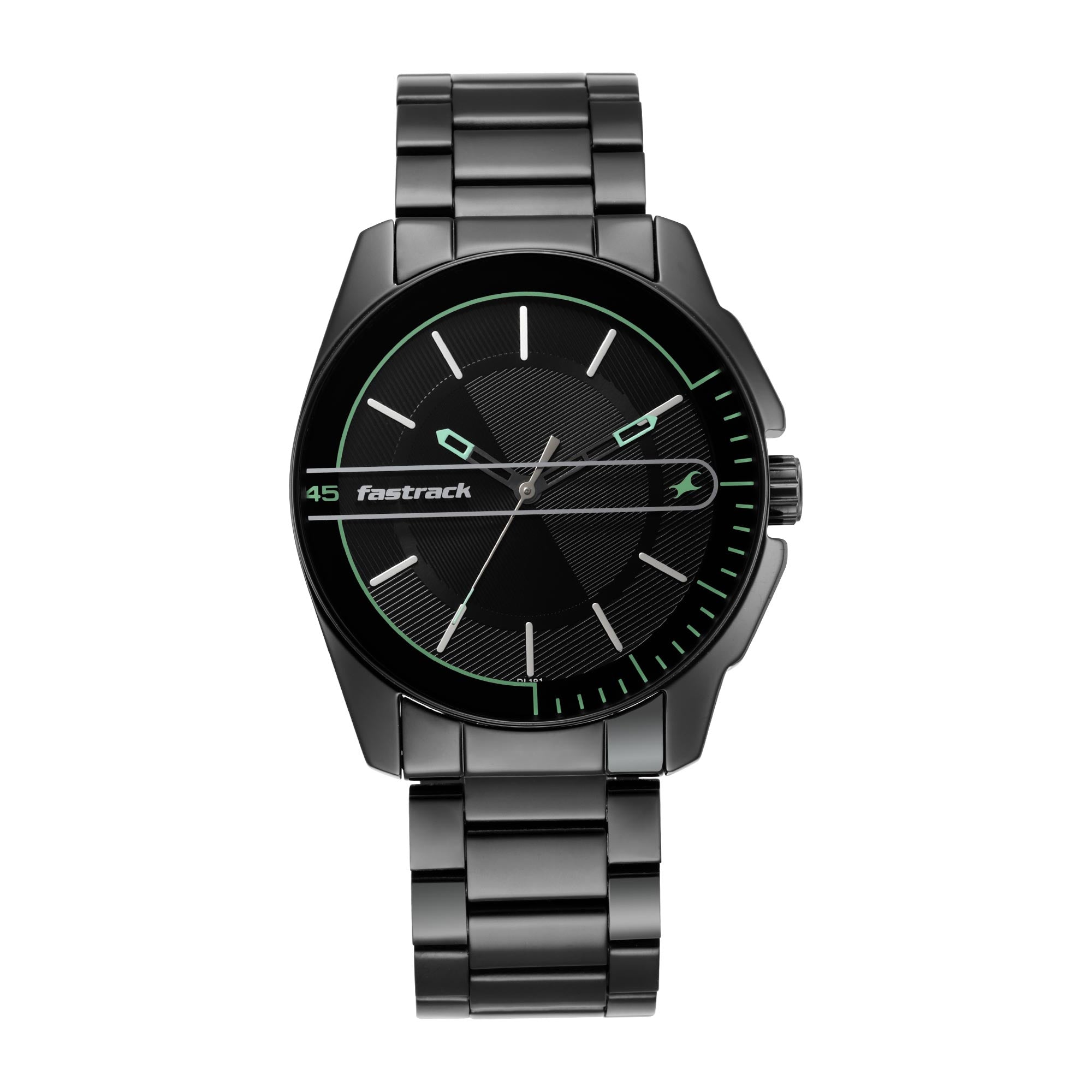 Fastrack Fashion Black Dial Metal Strap Analog Watch for Men