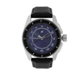 Fastrack Blue Dial Black Leather Strap Analog Watch for Men