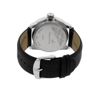 Fastrack Blue Dial Black Leather Strap Analog Watch for Men
