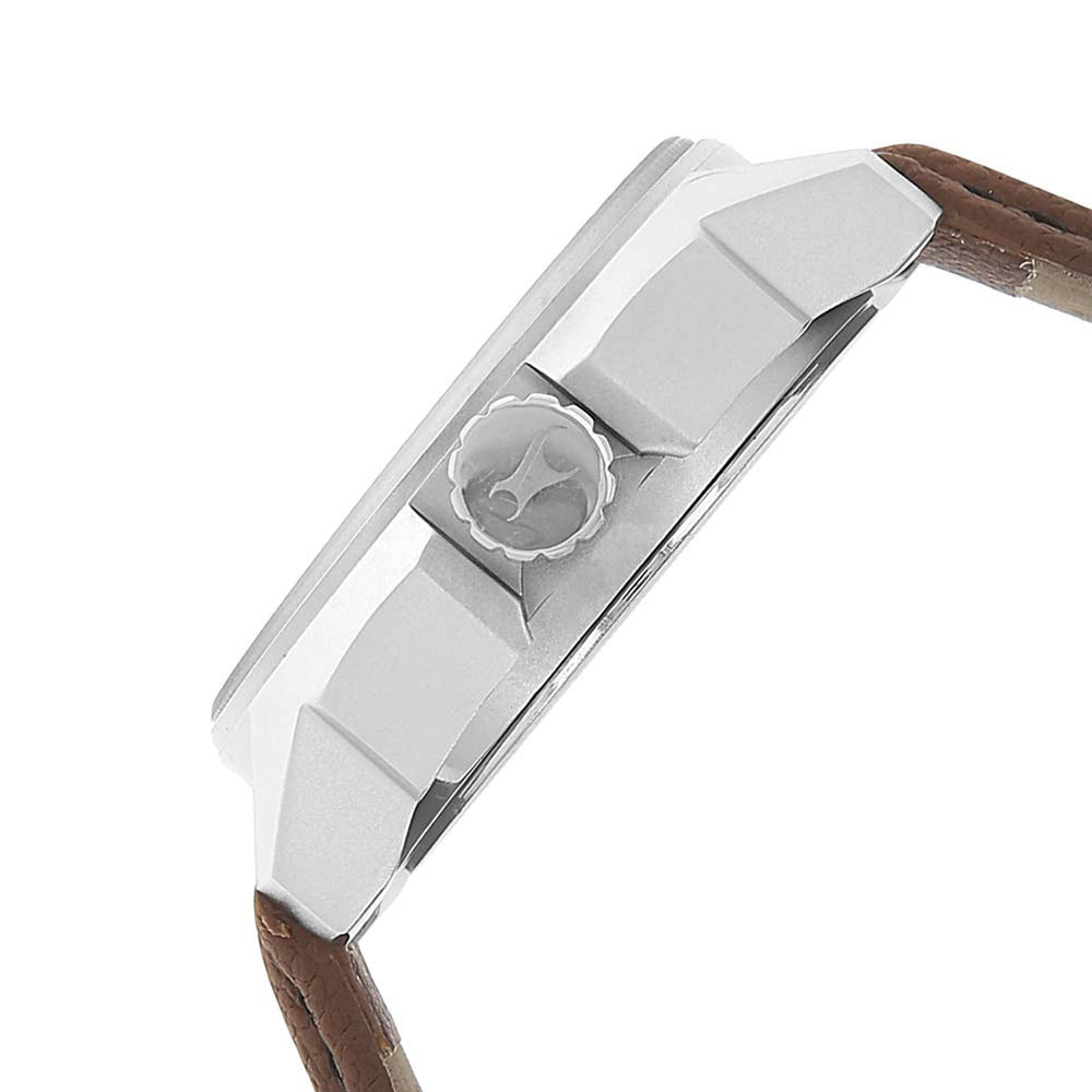 Fastrack Quartz Analog Black Dial Leather Strap Watch for Guys