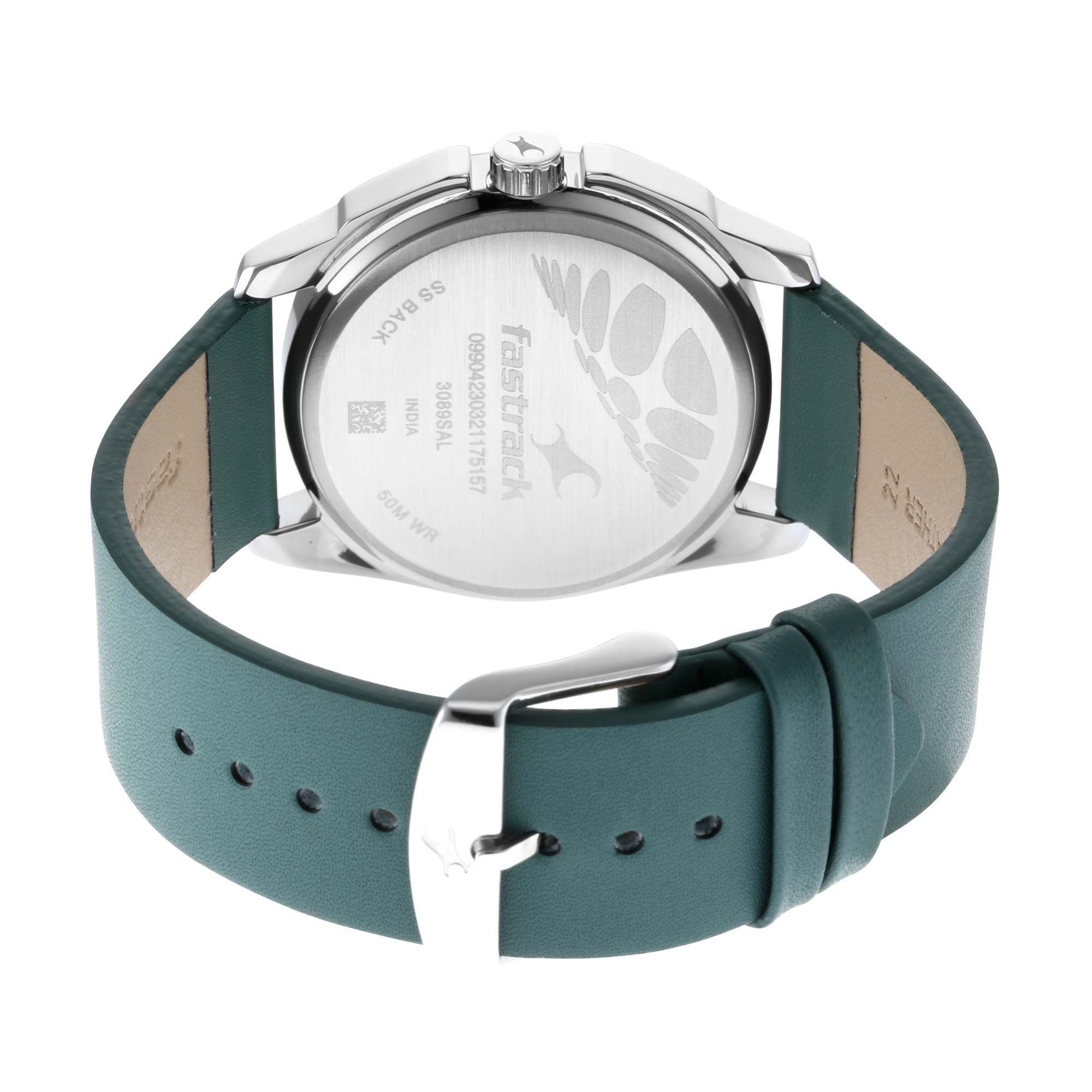 Fastrack Wear Your Look Quartz Analog Black Dial Leather Strap Watch for Men