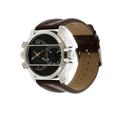 Fastrack Quartz Analog Black Dial Leather Strap Watch for Guys