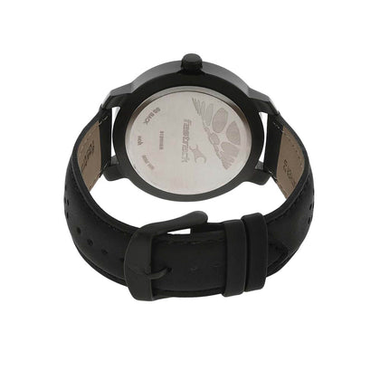 Fastrack Quartz Analog Black Dial Leather Strap Watch for Guys