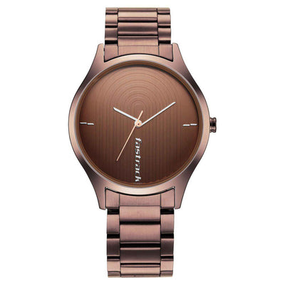 Fastrack Brown Dial Stainless Steel Strap Analog Watch for Men