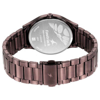 Fastrack Brown Dial Stainless Steel Strap Analog Watch for Men