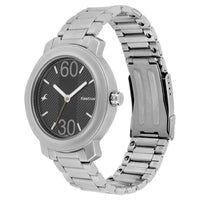 Fastrack Quartz Analog Black Dial Stainless Steel Strap Watch for Guys