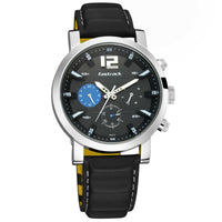 Fastrack Fastfit Quartz Multifunction Black Dial Leather Strap Watch for Guys