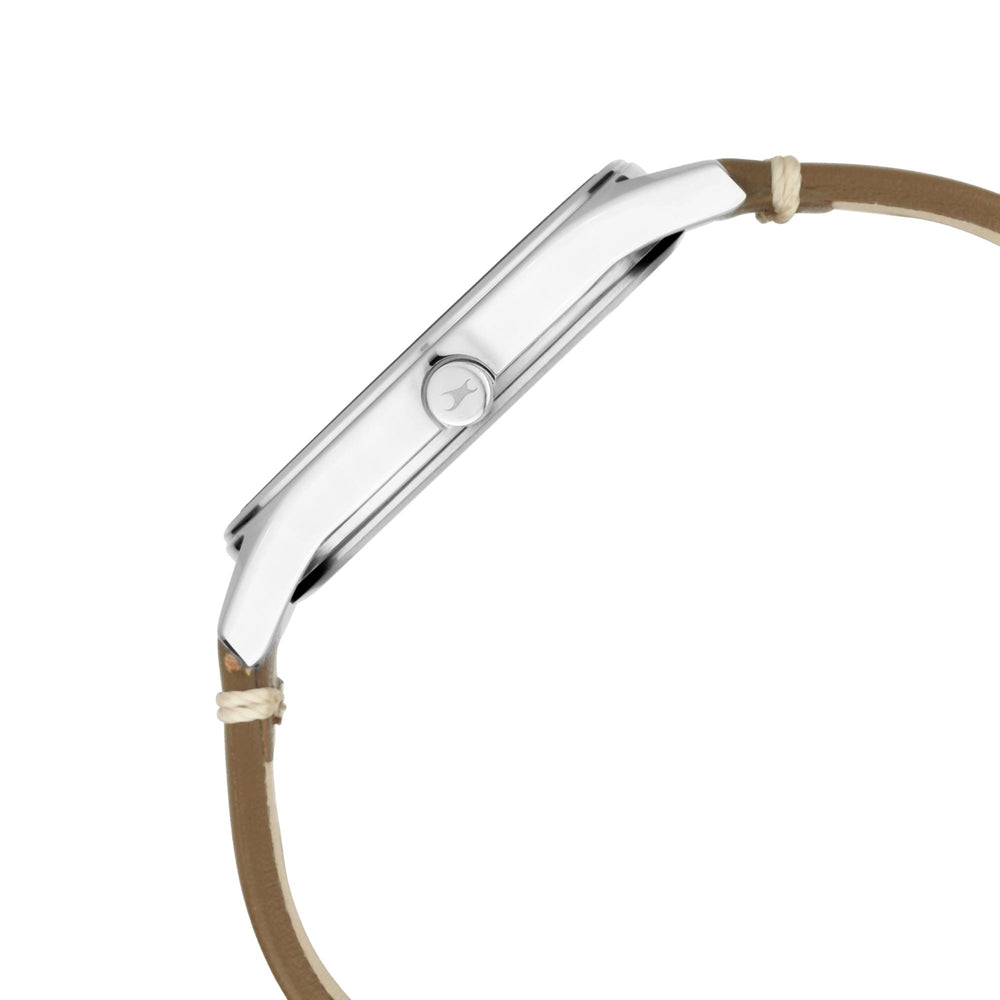 Fastrack Tripster Quartz Analog Green Dial Leather Strap Watch for Guys