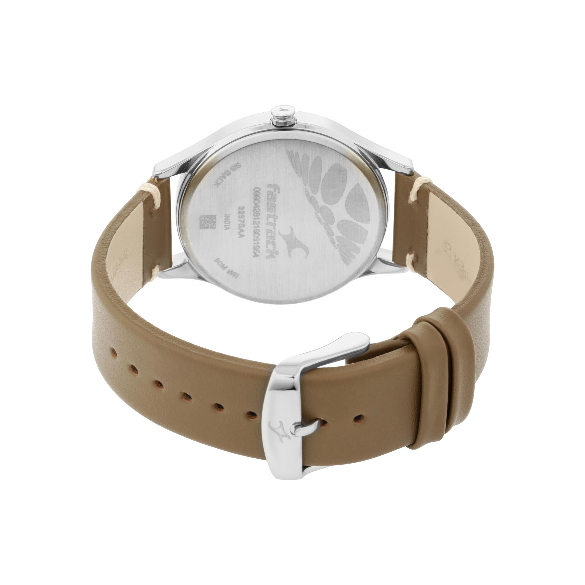 Fastrack Tripster Quartz Analog Green Dial Leather Strap Watch for Guys
