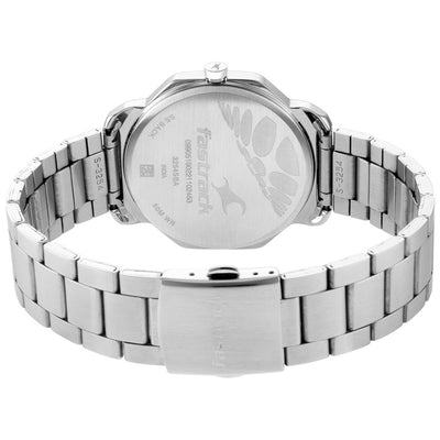 Fastrack Stunners Quartz Analog Silver Dial Metal Strap Watch for Men