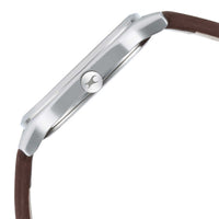 Fastrack Red Dial Brown Leather Strap Analog Watch for Men